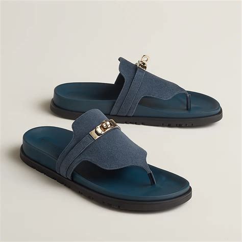 hermes navy blue sandals|hermes empire sandals.